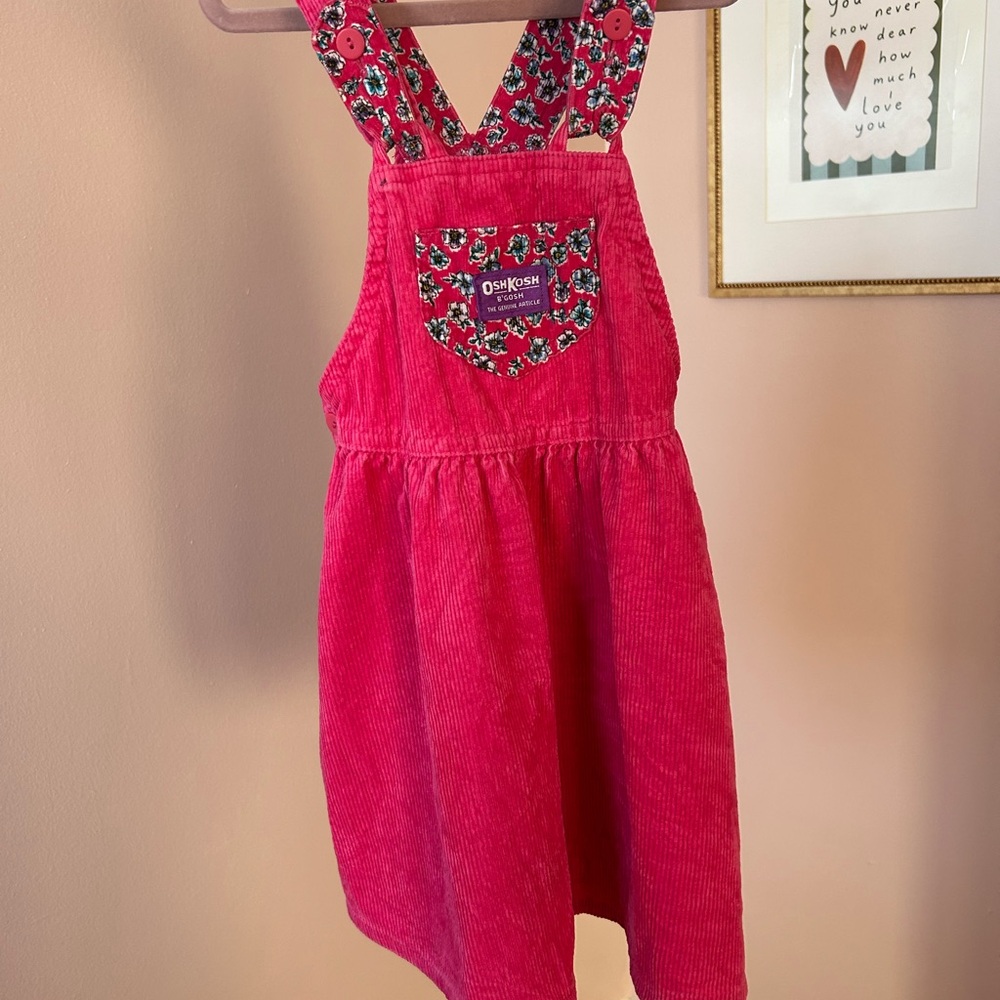 OshKosh B'gosh Pink Corduroy Kids Dress
